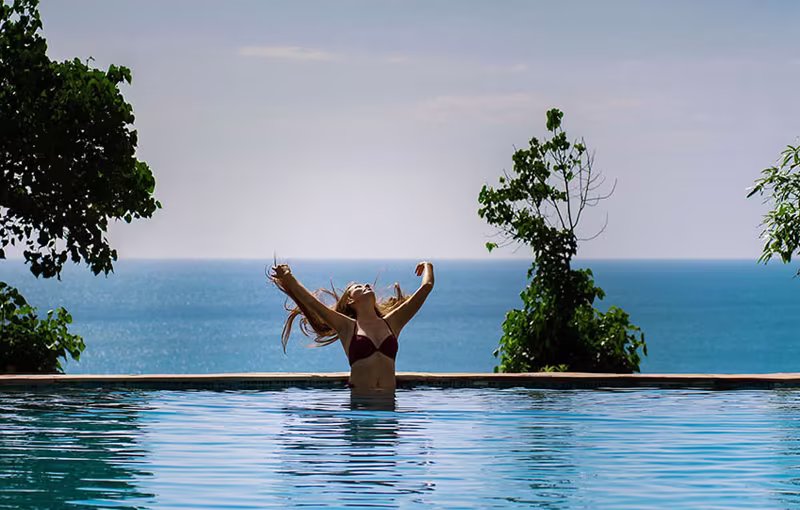 Elixir Cliff Beach Resort Varkala aerial view red cliffs Arabian Sea Kerala honeymoon HM-12