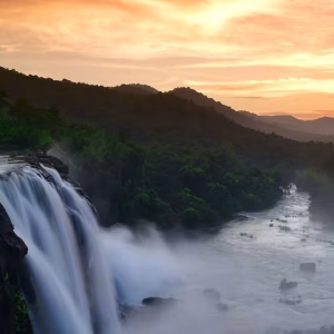 Luxury Suite balcony at Casa Rio Resort Athirapally with waterfall view