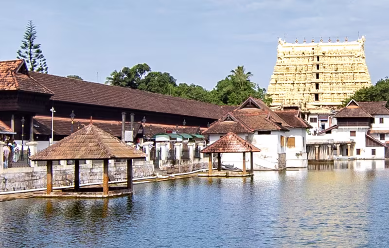 Sree Padmanabhaswamy Temple in Thiruvananthapuram Kerala featuring traditional Dravidian architecture and spiritual heritage